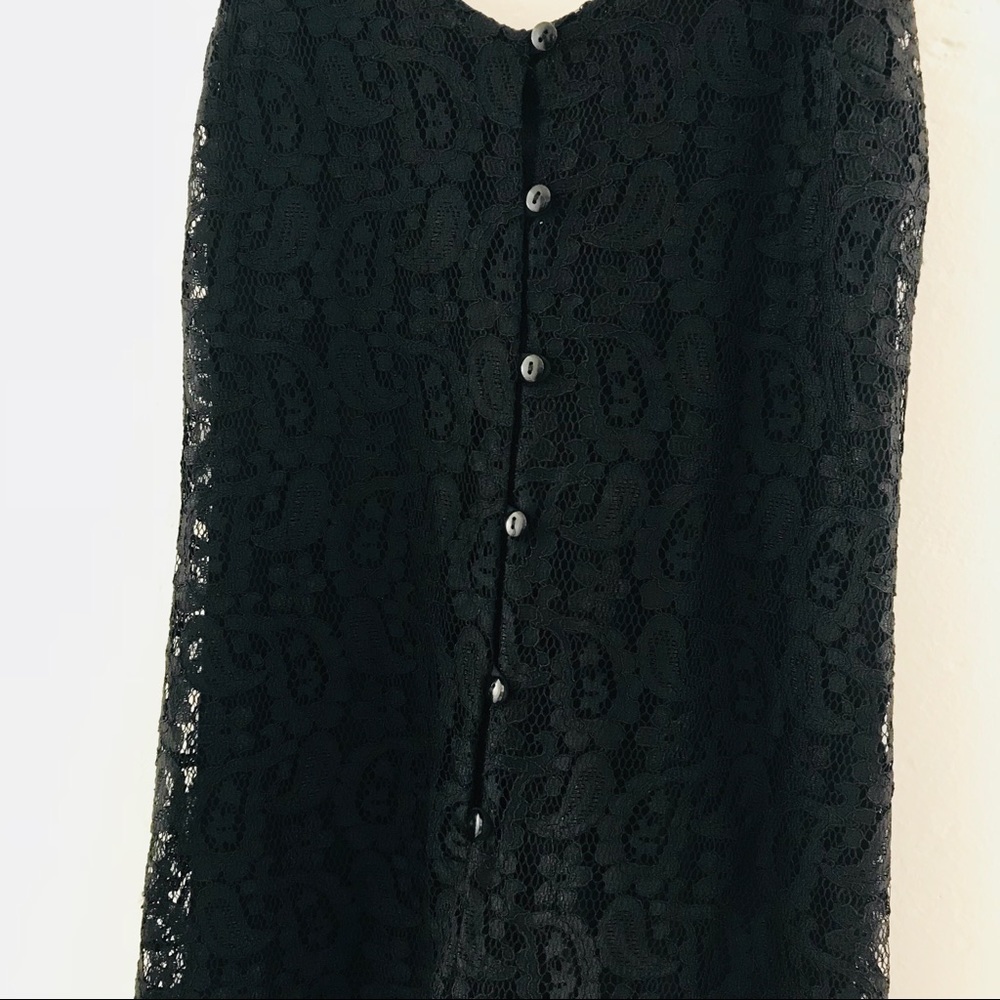 NWT Black Lace Button Up Romper - Picture 3 of 7